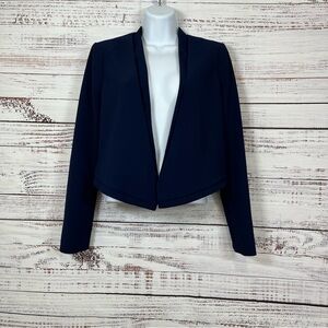 White House Black Market Blue Open Bolero Jacket